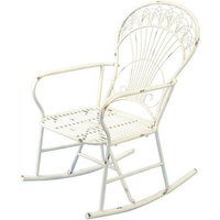 Rocking Chair Blanche 60x79x104cm