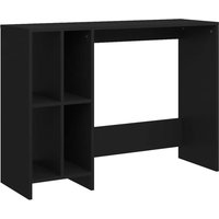 Bureau Table Poste De Travail Meuble D'ordinateur Informatique Étude D'ordinateur Portable Bois D'ingénierie Noir Helloshop26 02_0023761