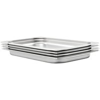 Vidaxl R¿¿Cipients Gastronorm 4 Pcs Gn 1/1 40 Mm Acier Inoxydable