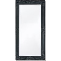 Vidaxl Miroir Mural Style Baroque 100 X 50 Cm Noir