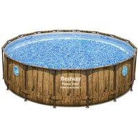 HILO - Piscine hors sol effet rotin brun 4,88 x 1,22 m