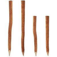 30 Poteaux Bois Pour Palissade 1,05m I Diamètre 5-6cm I Poteau De Clôture En Noisetier I Poteau De Clôture