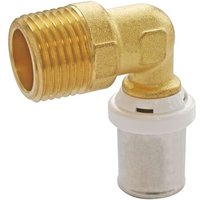 Raccord coudé à sertir pour tube Multicouche Ø20 - coude mâle 15/21 (1/2")