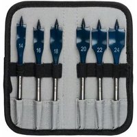 Set de 6 mèches plates Self Cut, queue six pans 1/4 Ø 14-24 L 152 BOSCH 2608595424