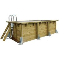 Piscine en bois rectangulaire Ubbink Linéa UrbanPool 250 x 450-Beige