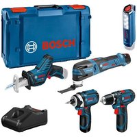 Pack 5 machines sans fil Bosch 0615990N1D 12V 2Ah Li-ion