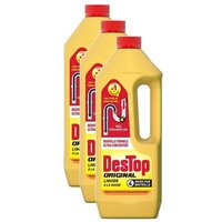 Destop Lot de 3 Déboucheurs Liquide ORIGINAL 4 doses par Flacon de 950ml