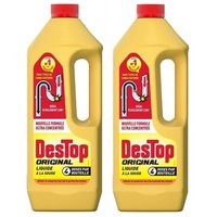 Destop Lot de 2 Déboucheurs Liquide ORIGINAL 4 doses par Flacon de 950ml