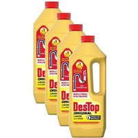Destop Lot de 4 Déboucheurs Liquide ORIGINAL 4 doses par Flacon de 950ml