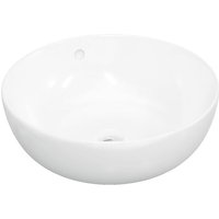 Lavabo blanc 44x17 cm céramique rond vidaXL vidaXL