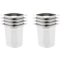 Récipients Gastronorm 8 pcs GN 1/6 200 mm Acier inoxydable vidaXL vidaXL