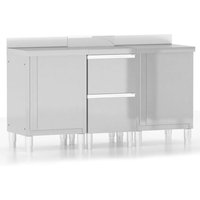 Armoires De Cuisine Commerciale 3 Pcs Acier Inoxydable Vidaxl Vidaxl