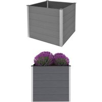 Lit surélevé de jardin WPC 100x100x91 cm Gris vidaXL vidaXL