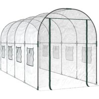 Serre Cadre Acier Thermolaqué & PVC Résistant aux UV 160x400x190 cm