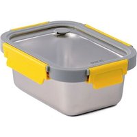 Pika - Boite Alimentaire 800ml En Inox Et Couvercle En Verre Trempé Hermétique Et Légère Compatible Micro-Ondes, Four, Congélateur Metalshock