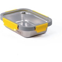 Pika - Boite Alimentaire 820ml En Inox Et Couvercle En Verre Trempé Hermétique Et Légère Compatible Micro-Ondes, Four, Congélateur Metalshock
