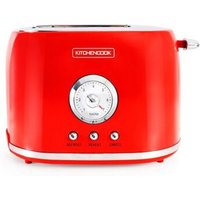 Grille Pain Style Rétro Double Fentes Retro Toast Rouge Kitchencook