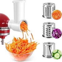 Accessoires De Déchiqueteuse Pour Trancheuse Pour Mixeur Kitchenaid, Accessoires De Trancheuse Pour Trancher Rapidement Les Légumes Pour Les Salades,