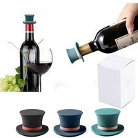 3 Bouchons De Bouteille À Capuchon Magique En Silicone, Bouchons De Bouteille Scellés Et Frais