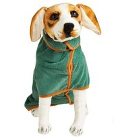 Vert Taille S 1pc Peignoir Pour Animaux De Compagnie Super Absorbant, Serviette De Bain Pour Animaux De Compagnie À Séchage Rapide, Avec Capuche À