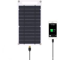1 Chargeur Solaire De 10 Watts Chargement De Téléphone Portable Avec Des Panneaux Solaires Ultra-Léger Et Étanche Sortie Usb