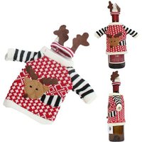 Vêtements De Dessins Animés Ensembles De Vin Boule D?Orignal Bouteilles De Champagne Sacs Événements De Noël Décoration De Fête Articles