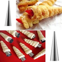 6 Pièces Grand + Petit Tube Conique En Acier Inoxydable Danois Moule À Croissant Pain En Spirale Danois Grand Tube Outil De Cuisson