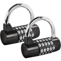 Serrure À Combinaison À 5 Positions (Lot De 2), Cadenas De Salle De Sport, Serrure À Combinaison Remplaçable, Adaptée Aux Casiers Scolaires, Boîte À