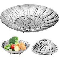 Paniers Cuit-Vapeur Inoxydable,Pliable Panier Vapeur Pour Légumes,Facilement Ajustable À Différents Pots Et Casseroles,Pour Aliments Et Cuire Légumes