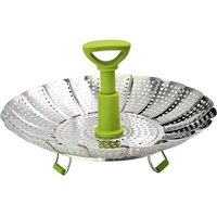 Panier Vapeur Inox, 9'' Cuit Vapeur Inoxydable Pour Autocuiseur Avec Manche Télescopique, Panier Pour Cuire À La Vapeur, Fleur Marguerite Cuisson