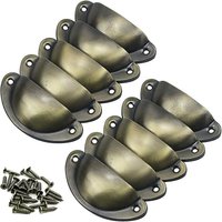 Poignées de porte 10 poignées Poignées de meuble vintage Poignées de tiroir en métal Coquille et meuble
