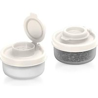 40ml, Set De 2 , Salière Et Poivrière En Plastique Transparent Sans Bpa, Kit Voyage, Pour Sel, Poivre, Épices, Idéal Pour Camping, Randonnées,