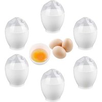 6 Pièces Pocheuse Oeuf Easy Egg Cooker Pocheuses À ¿Ufs En Plastique Cuit Oeuf Micro Onde Poêle Pour Micro Ondesantiadhésive Réutilisables Avec