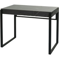 Table Console Hwc-L53, Table De Téléphone Table De Travail Table D'appoint Table De Rangement, Métal 80x100x54cm Aspect Marbre Gris