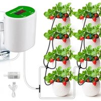 HAOPYOU- Systme Dirrigation Automatique Kit Darrosage Automatique Kit Airrigation Goutte Goutte avec Pompe VERT