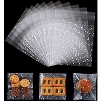 200 Pièces (5,5 × 5,5 Cm)Sacs En Cellophane Sacs À Biscuits Autocollants Transparents Sacs À Bonbons En Plastique Pour Boulangerie, Biscuit, Bonbons,