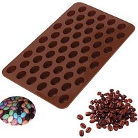 Moule À Chocolat En Forme De Grains De Café 55 Trous En Silicone 3d Anti-Adhésif Pour Gâteaux, Fondants, Gelées, Glaçons