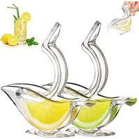 Apresse Citron Individuel Design Deluxe, (2pcs Blanc)Presse-Citron Presse-Agrumes Manuel Presse À Main Vaisselle En Acrylique Vaisselle De Service