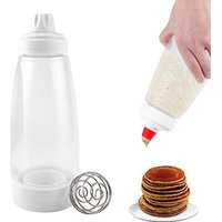 Distributeur De Pâte À Crêpes Avec Boule De Mélange Gâteau De Crêpes Outil De Boulangerie Bouteille À Presser Pour Préparer Pancakes Gaufres