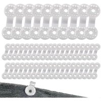 50 Pièces Clips Pour Toile D'ombrage, Clips De Fixation Pour Bache, Clip Spécial Avec ¿Illet, Clips De Fixation Traités Anti-Uv Pour Brise Vue, Pour