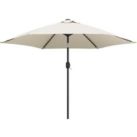 Parasol Meuble De Jardin En Porte-À-Faux Avec Led 3 M Blanc Sable Helloshop26 02_0008605