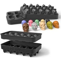 Moule À Glaçons En Silicone, 10 Cavités 3d Crâne Moules À Chocolat Pour Halloween Bricolage Savon Gâteau Bonbons, Machine À Glaçons Pour Refroidir Le