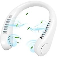 AMOUNE Ventilateur de Cou Portable, Ventilateur USB Mains Libres Sans Lame Silencieux,Trois Changements de couleurs multiples