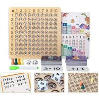 Table de Multiplication,Tableau Educatif,2 in 1 Montessori Mathématique,Nombres Multiplication Jouet,Jouet pour Apprendre à Compte