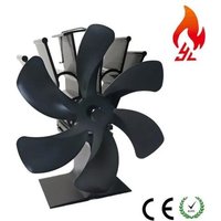 Ventilateur pour Poêle à bois 6 Lames silencieux automatique alimenté par la chauffage cheminées cologique conomisez de lénergie