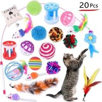 20 Pièces Jouets Pour Chats Chats DIntérieur Chatons Teaser Baguette Pour Chat Tunnel Jouet Souris Et Balles Pour Animaux De