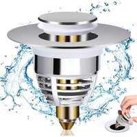 Bonde Lavabo Universel, Bouchon De Lavabo Pop-Up Avec 2 Joints Pour Baignoire, Cuisine, Lavabo (Orifice De Vidange 32-42mm)