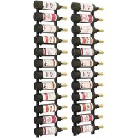 Prolenta Premium - 2 Pcs Casiers À Bouteilles Mural Pour 12 Bouteilles Noir Fer