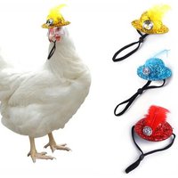 3pcs Chapeaux De Poulet Pour Poules,Bonnet De Poulet Mini Hat,Chapeau De Poulet Pour Animaux De Compagnie,Mini Chapeau De Poulet Poule,Convient Pour