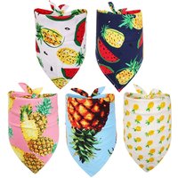 5 Pièces Bandanas Pour Animaux De Compagnie Bandana Pour Chien D'été Écharpe Pour Chien Hawaïen Bavoirs Triangle Pour Animaux De Compagnie Ajustable